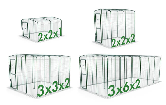 Getting a new cat or want to give them more space? Just extend whenever you want! Omlet catios dimensions